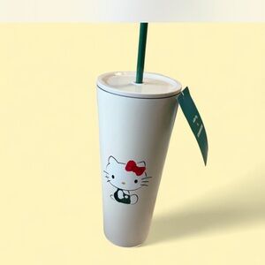 Hello Kitty Cream Tumbler with Red Bow